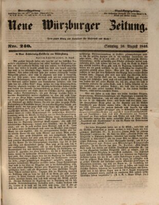 Neue Würzburger Zeitung Sonntag 30. August 1846