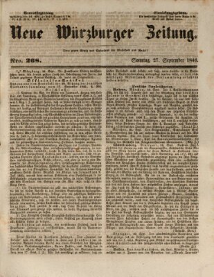 Neue Würzburger Zeitung Sonntag 27. September 1846