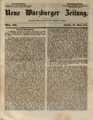 Neue Würzburger Zeitung Montag 29. März 1847