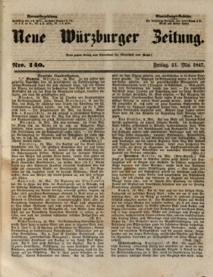 Neue Würzburger Zeitung Freitag 21. Mai 1847