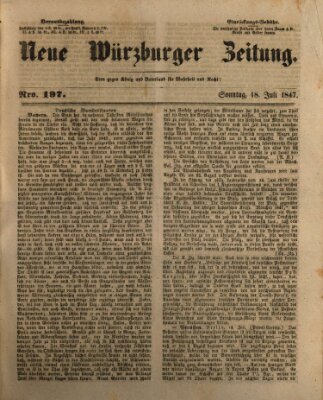 Neue Würzburger Zeitung Sonntag 18. Juli 1847