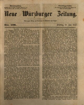 Neue Würzburger Zeitung Dienstag 20. Juli 1847