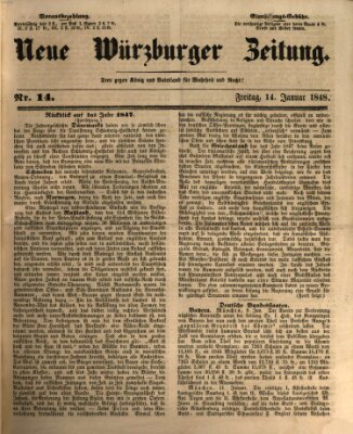 Neue Würzburger Zeitung Freitag 14. Januar 1848