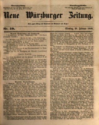 Neue Würzburger Zeitung Montag 28. Februar 1848