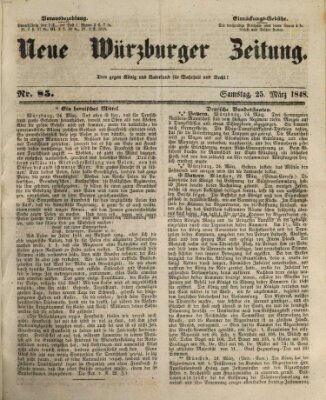 Neue Würzburger Zeitung Samstag 25. März 1848