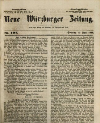 Neue Würzburger Zeitung Sonntag 16. April 1848