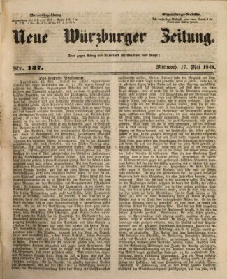 Neue Würzburger Zeitung Mittwoch 17. Mai 1848