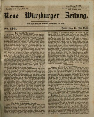 Neue Würzburger Zeitung Donnerstag 13. Juli 1848