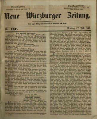 Neue Würzburger Zeitung Montag 17. Juli 1848