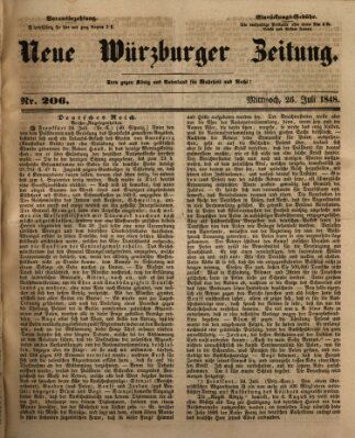 Neue Würzburger Zeitung Mittwoch 26. Juli 1848