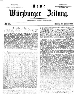 Neue Würzburger Zeitung Dienstag 18. Januar 1853