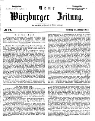 Neue Würzburger Zeitung Montag 24. Januar 1853