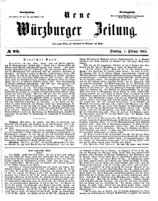 Neue Würzburger Zeitung Dienstag 1. Februar 1853