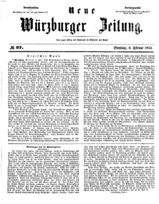 Neue Würzburger Zeitung Sonntag 6. Februar 1853