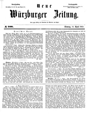 Neue Würzburger Zeitung Montag 11. April 1853