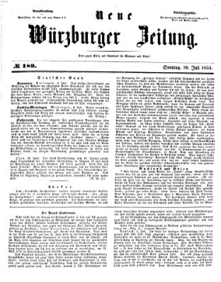 Neue Würzburger Zeitung Sonntag 10. Juli 1853