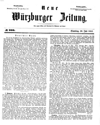 Neue Würzburger Zeitung Samstag 30. Juli 1853