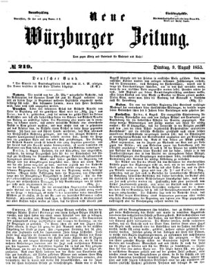 Neue Würzburger Zeitung Dienstag 9. August 1853