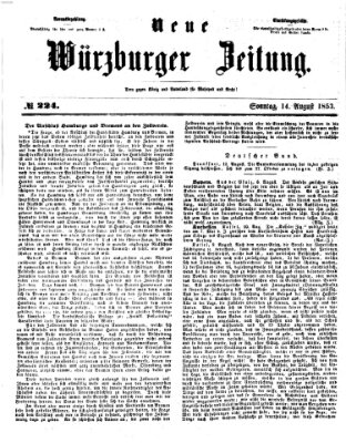 Neue Würzburger Zeitung Sonntag 14. August 1853