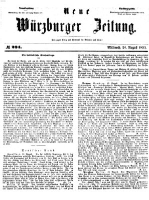 Neue Würzburger Zeitung Mittwoch 24. August 1853