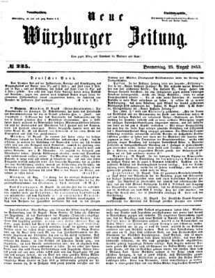 Neue Würzburger Zeitung Donnerstag 25. August 1853