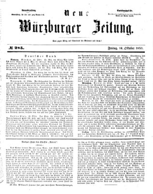 Neue Würzburger Zeitung Freitag 14. Oktober 1853