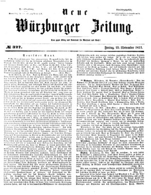 Neue Würzburger Zeitung Freitag 25. November 1853