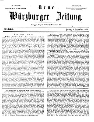 Neue Würzburger Zeitung Freitag 2. Dezember 1853