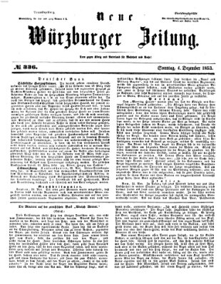 Neue Würzburger Zeitung Sonntag 4. Dezember 1853