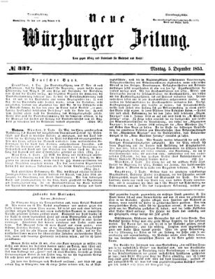 Neue Würzburger Zeitung Montag 5. Dezember 1853