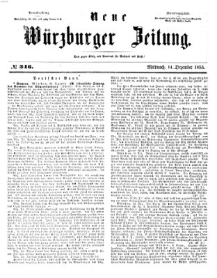 Neue Würzburger Zeitung Mittwoch 14. Dezember 1853