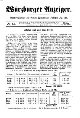 Würzburger Anzeiger (Neue Würzburger Zeitung) Montag 16. Mai 1853