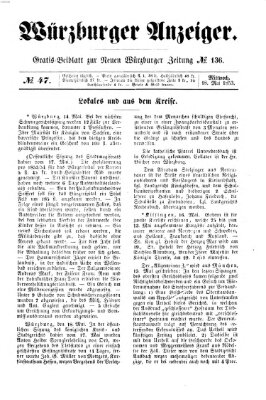 Würzburger Anzeiger (Neue Würzburger Zeitung) Mittwoch 18. Mai 1853