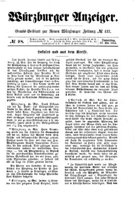 Würzburger Anzeiger (Neue Würzburger Zeitung) Donnerstag 19. Mai 1853