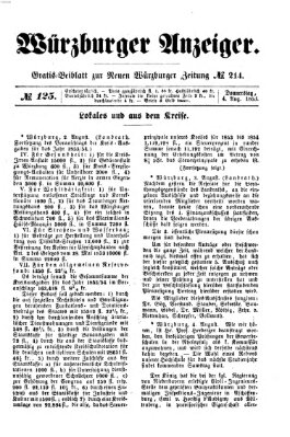 Würzburger Anzeiger (Neue Würzburger Zeitung) Donnerstag 4. August 1853