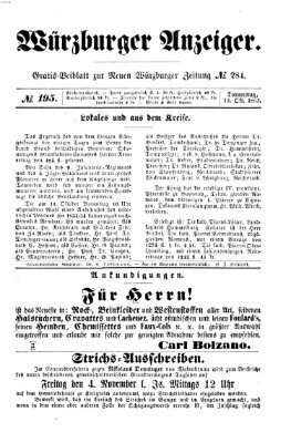 Würzburger Anzeiger (Neue Würzburger Zeitung) Donnerstag 13. Oktober 1853