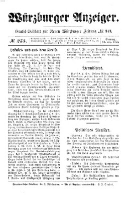 Würzburger Anzeiger (Neue Würzburger Zeitung) Sonntag 11. Dezember 1853