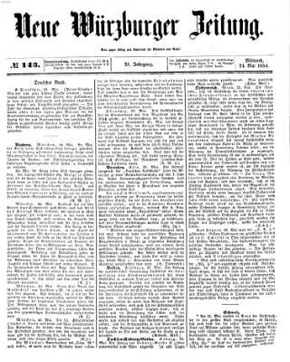 Neue Würzburger Zeitung Mittwoch 24. Mai 1854