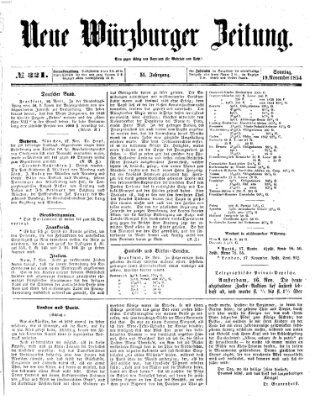 Neue Würzburger Zeitung Sonntag 19. November 1854