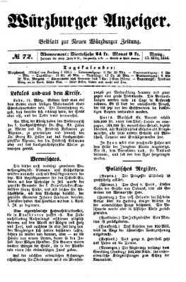 Würzburger Anzeiger (Neue Würzburger Zeitung) Montag 13. März 1854