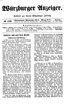 Würzburger Anzeiger (Neue Würzburger Zeitung) Mittwoch 17. Mai 1854