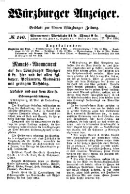 Würzburger Anzeiger (Neue Würzburger Zeitung) Samstag 27. Mai 1854