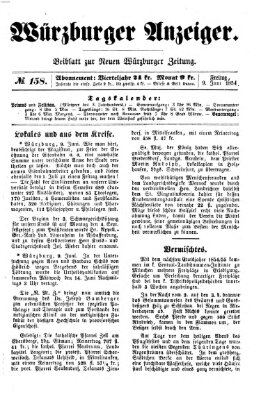 Würzburger Anzeiger (Neue Würzburger Zeitung) Freitag 9. Juni 1854