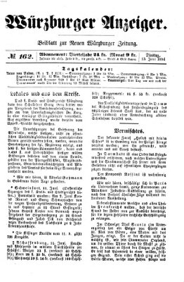 Würzburger Anzeiger (Neue Würzburger Zeitung) Dienstag 13. Juni 1854