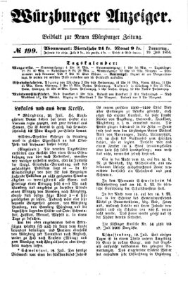 Würzburger Anzeiger (Neue Würzburger Zeitung) Donnerstag 20. Juli 1854