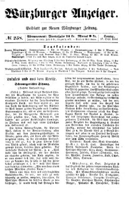 Würzburger Anzeiger (Neue Würzburger Zeitung) Sonntag 17. September 1854