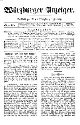 Würzburger Anzeiger (Neue Würzburger Zeitung) Samstag 16. Dezember 1854
