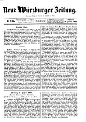 Neue Würzburger Zeitung Mittwoch 10. Januar 1855