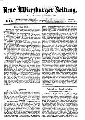 Neue Würzburger Zeitung Sonntag 14. Januar 1855