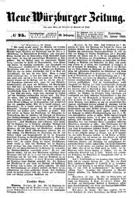 Neue Würzburger Zeitung Donnerstag 25. Januar 1855